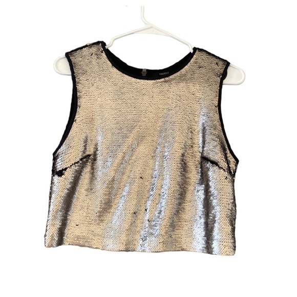 Forever 21 silver sequined jacket and tank | M - Picture 2 of 8
